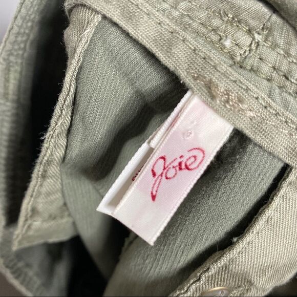 Joie Green Corduroy Wide Leg Cropped Pants Size 2 - Picture 6 of 8